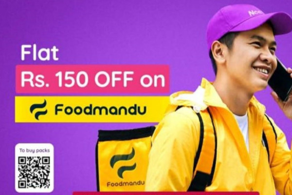 एनसेल, फुडमाण्डुले ल्यायो खानाका परिकारमा रु. १५० को छुट अफर